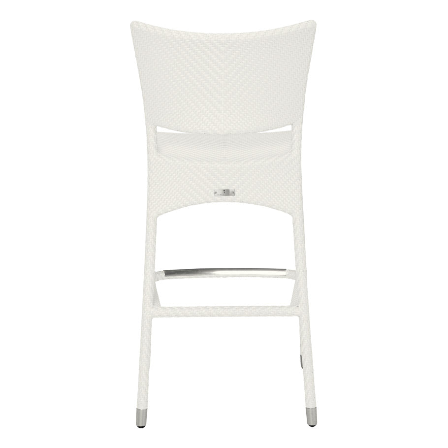 Aysel Outdoor Patio Bar Chair 2 Chairs For Balcony (White)