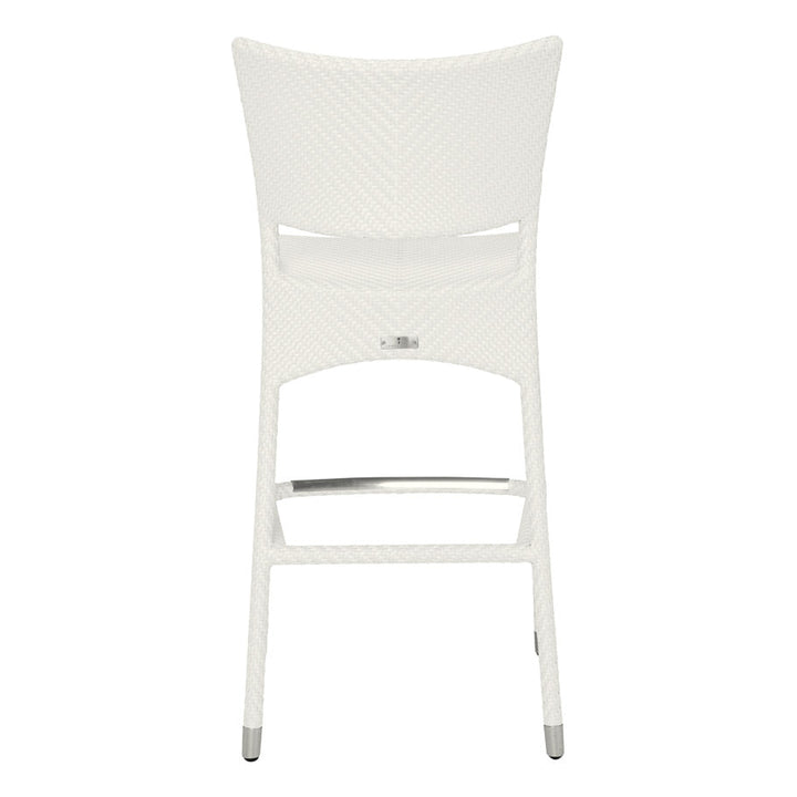 Aysel Outdoor Patio Bar Chair 2 Chairs For Balcony (White)