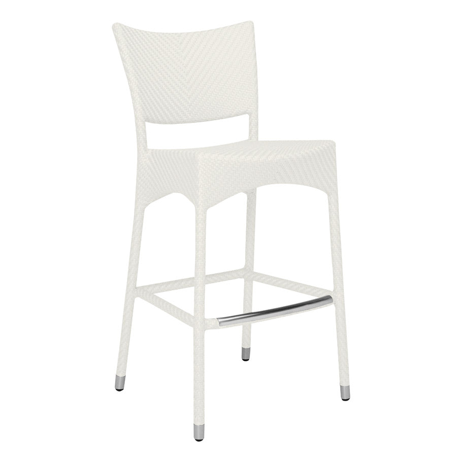 Aysel Outdoor Patio Bar Chair 2 Chairs For Balcony (White)