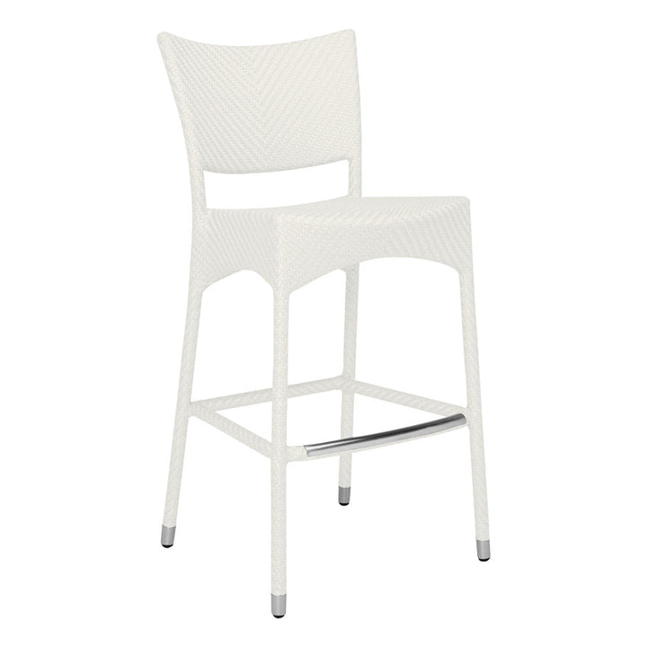 Aysel Outdoor Patio Bar Chair 2 Chairs For Balcony (White)