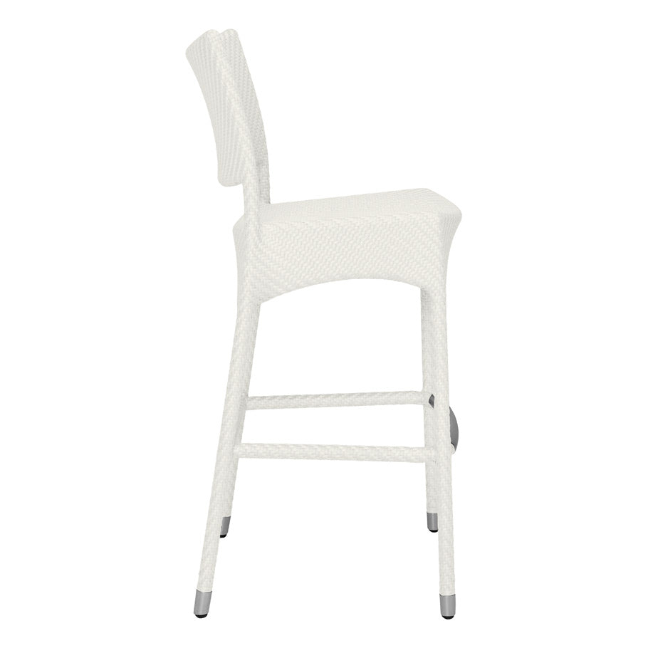 Aysel Outdoor Patio Bar Chair 2 Chairs For Balcony (White)