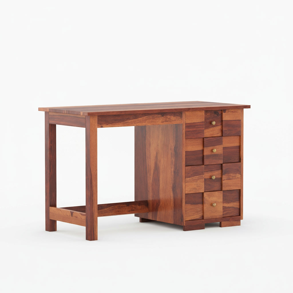 Amparo sheesham wood study table with drawers