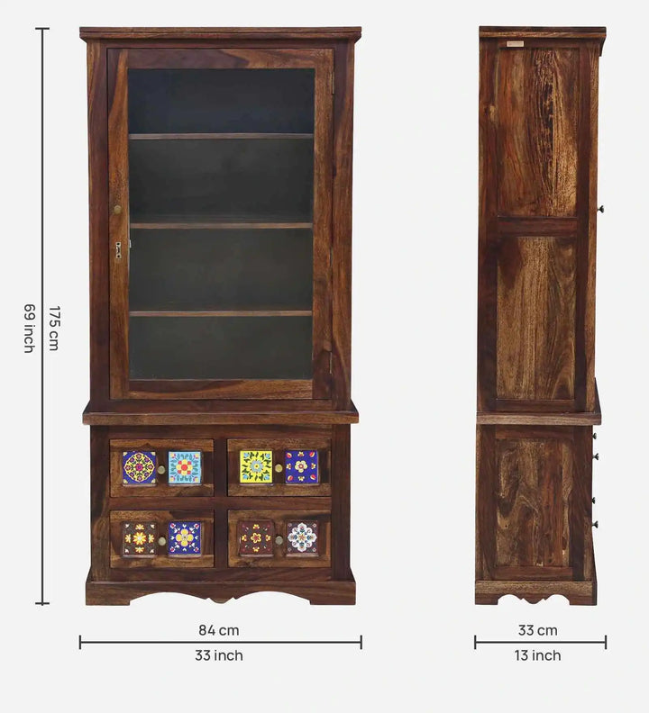 Amanda Contemporary Sheesham Wood Bookcase