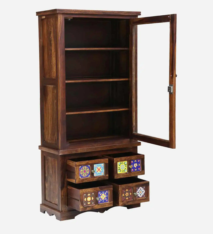 Amanda Contemporary Sheesham Wood Bookcase