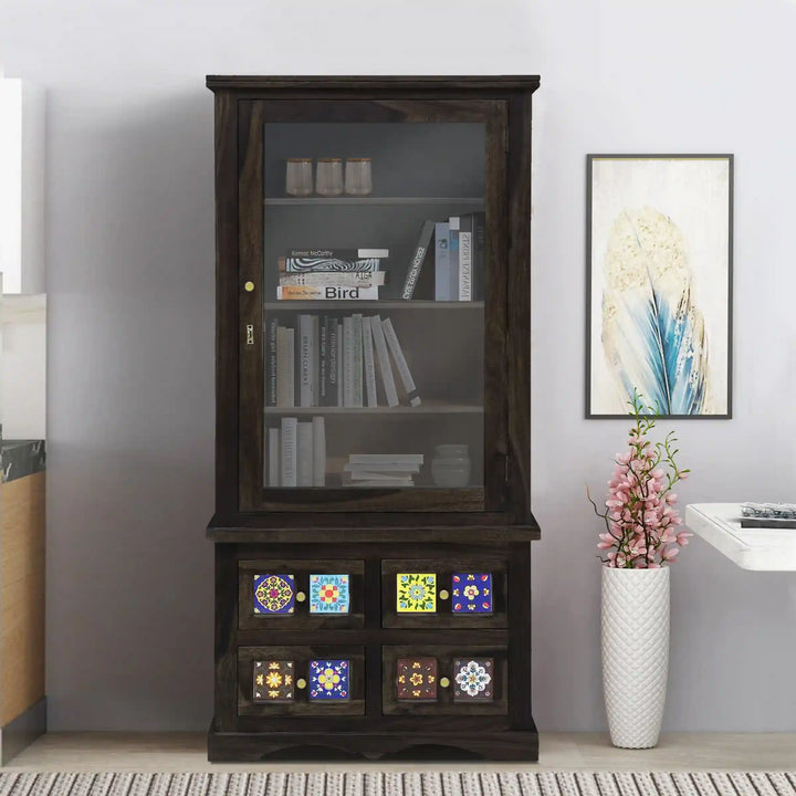 Amanda Contemporary Sheesham Wood Bookcase