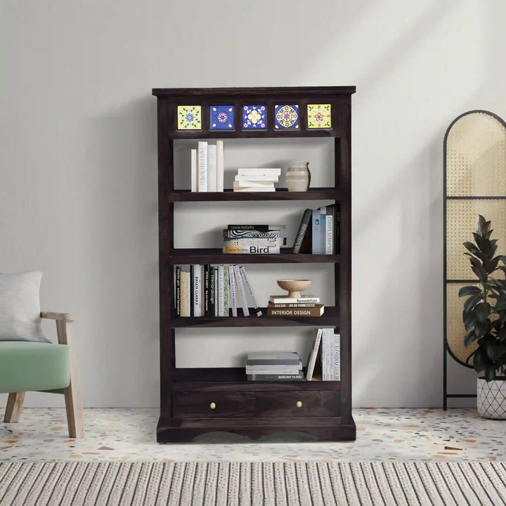 Alma Solid Sheesham Wood Book Shelf