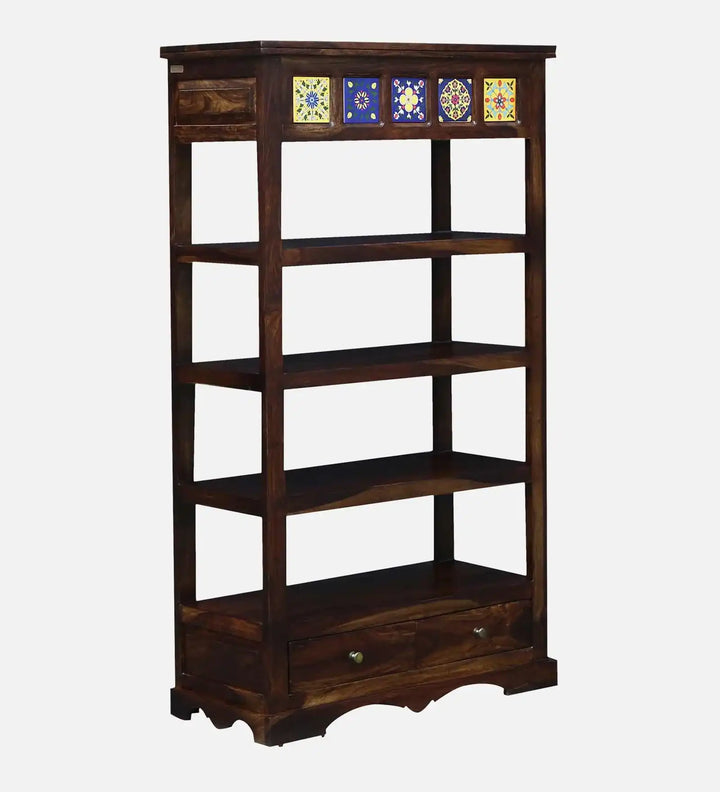 Alma Solid Sheesham Wood Book Shelf