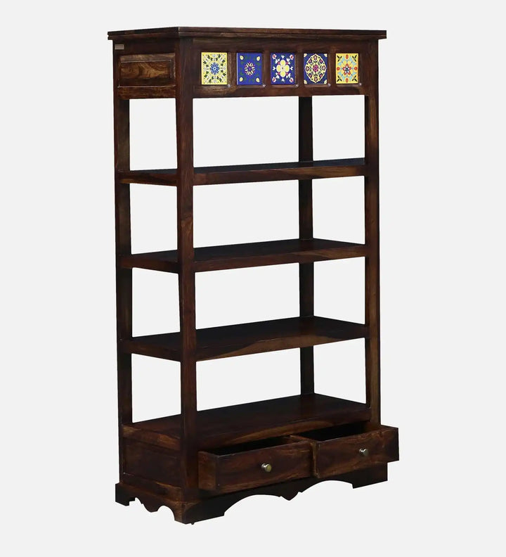 Alma Solid Sheesham Wood Book Shelf