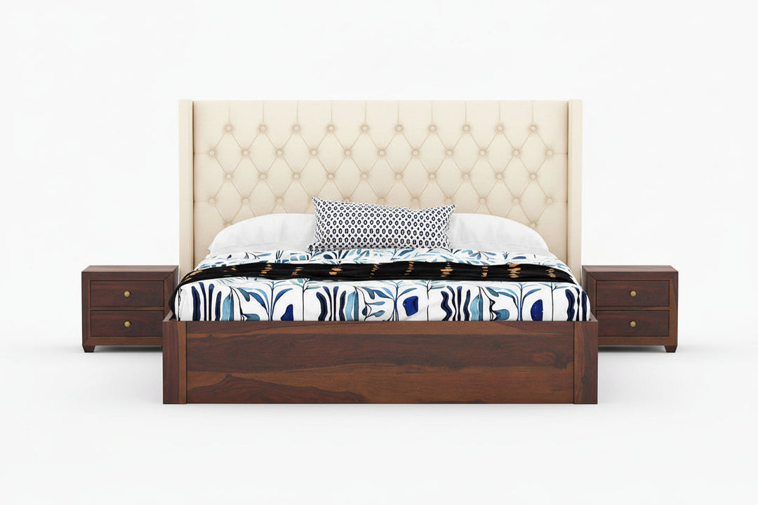 Aristeo Sheesham wood Drawer Storage Bed - King Size
