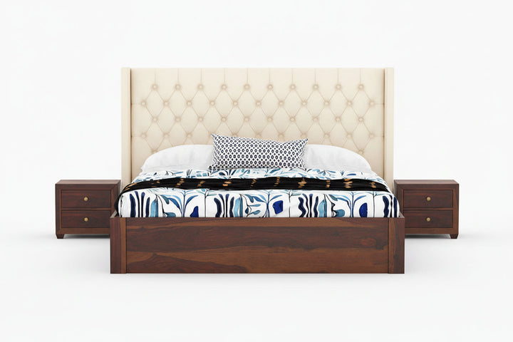 Aristeo Sheesham wood Drawer Storage Bed - King Size