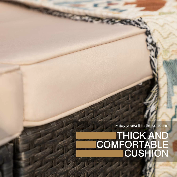 Nes Outdoor Sofa Set 5 Seater and 1 Center Table Set ( Dark Brown)