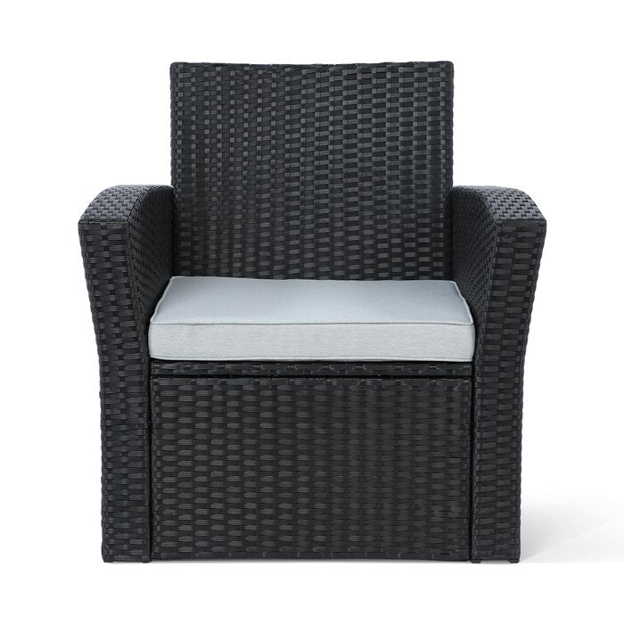 Bellucci Outdoor Sofa Set 2 Seater , 2 Single seater and 1 Center Table (Black)