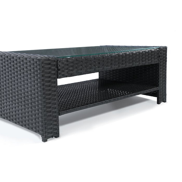 Bellucci Outdoor Sofa Set 2 Seater , 2 Single seater and 1 Center Table (Black)