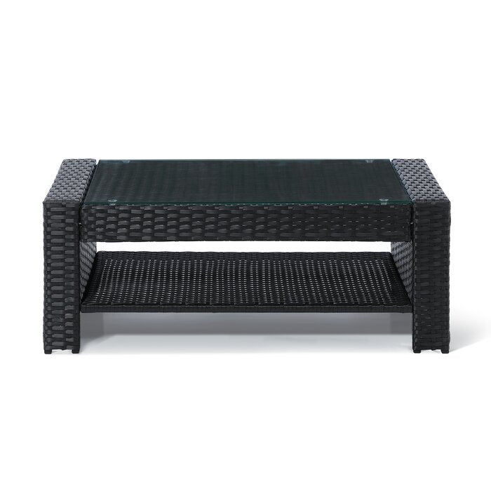 Bellucci Outdoor Sofa Set 2 Seater , 2 Single seater and 1 Center Table (Black)