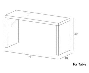 Napo Outdoor Patio Bar Sets 6 Chairs and 1 Table (Black)