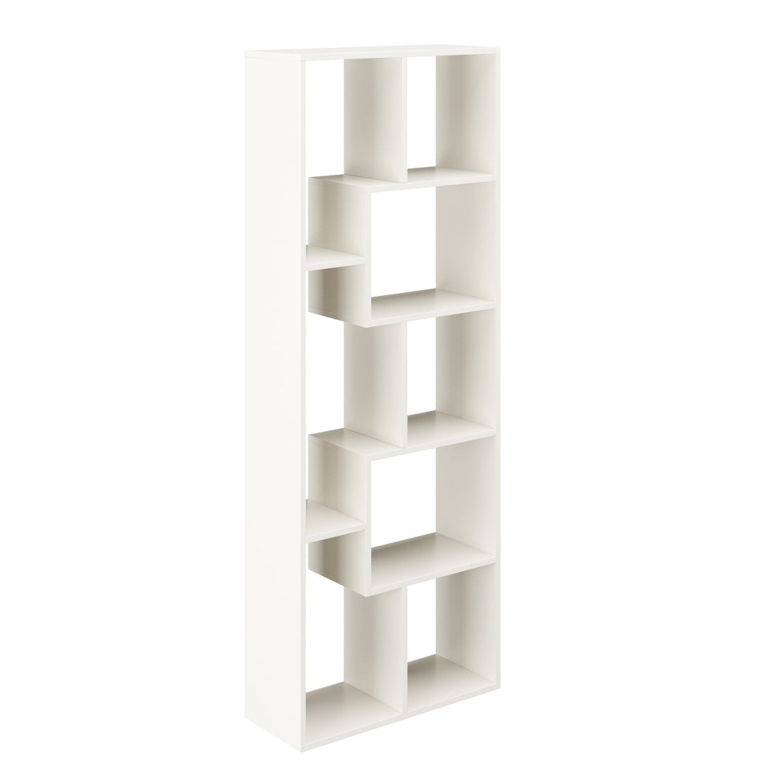 Isha Corner Bookshelf Rack – Home Library & Office Storage (White)