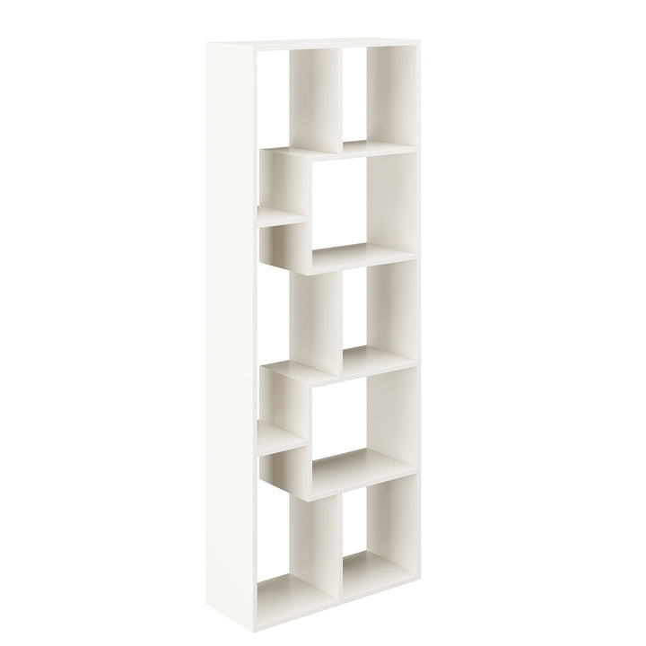 Isha Corner Bookshelf Rack – Home Library & Office Storage (White)