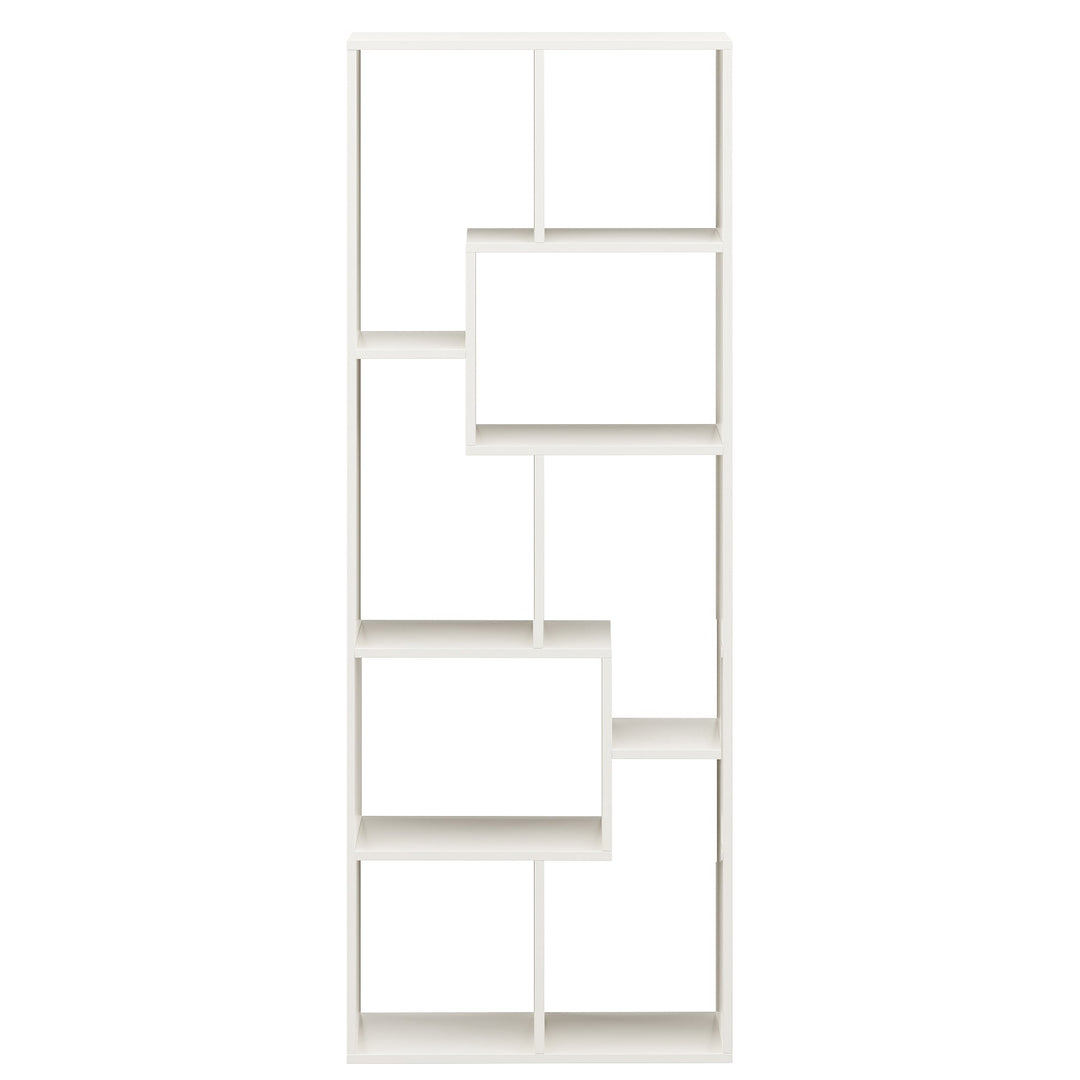 Isha Corner Bookshelf Rack – Home Library & Office Storage (White)