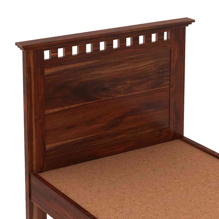 Dorotea Solid Sheesham Wood Single Bed Without Storage (Natural Finish)