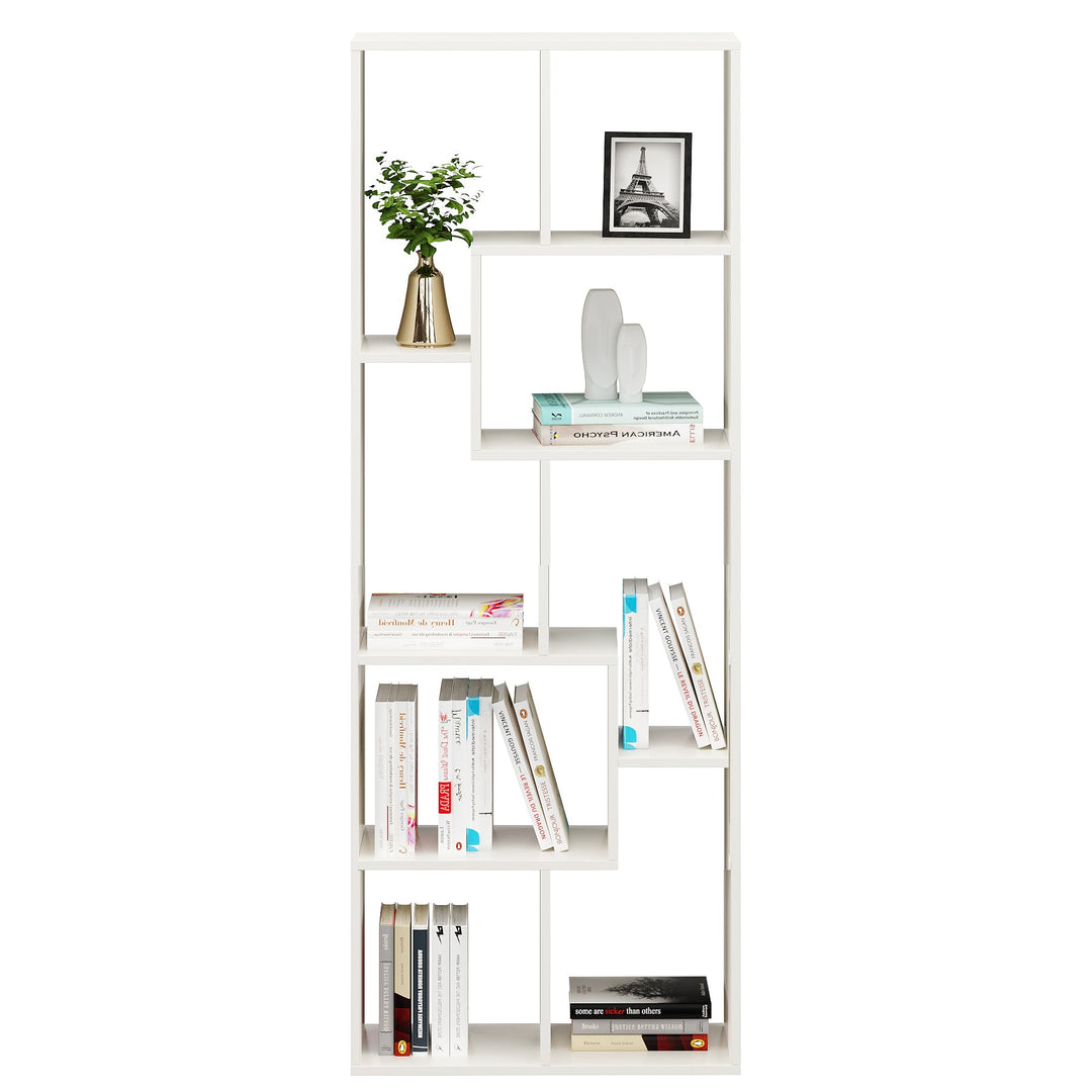 Isha Corner Bookshelf Rack – Home Library & Office Storage (White)