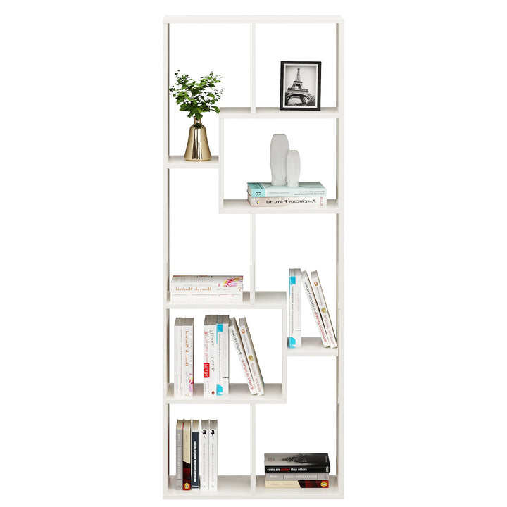 Isha Corner Bookshelf Rack – Home Library & Office Storage (White)