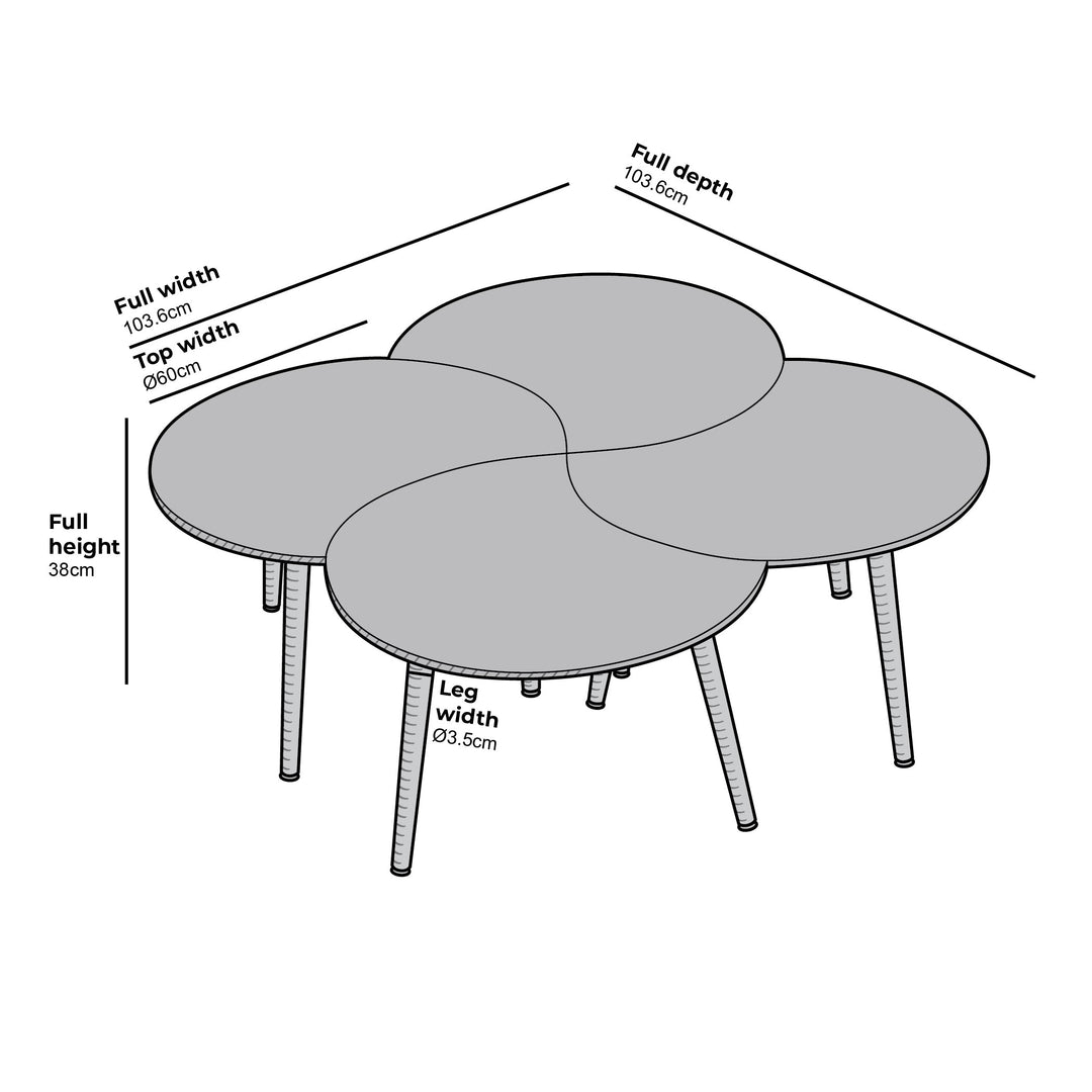 Monza 4-in-1 Walnut Effect Coffee Table Coffee Tables & Nesting Tables