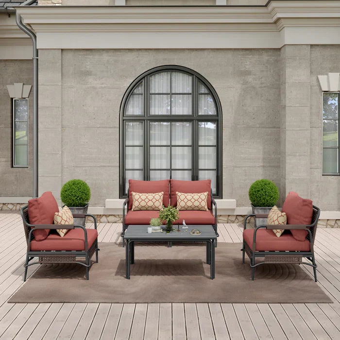 Reginar Outdoor Sofa Set 2 Seater, 2 Single seater and 1 Center Table (Grey)