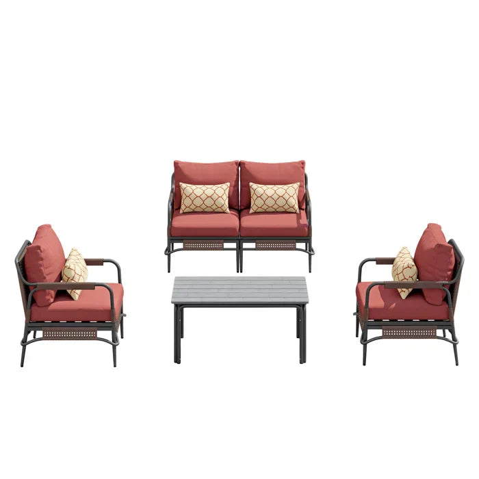 Reginar Outdoor Sofa Set 2 Seater, 2 Single seater and 1 Center Table (Grey)