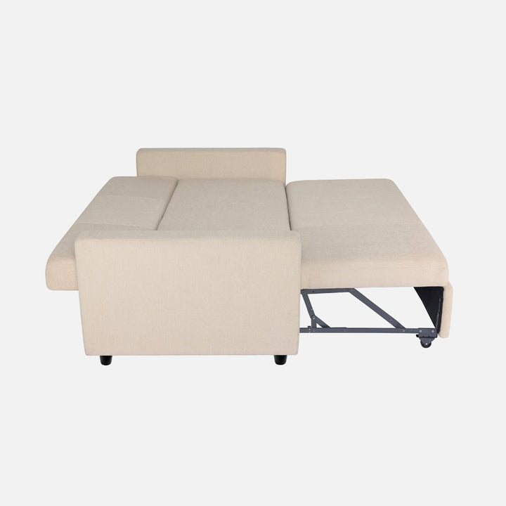 Yeremey Iconic Beige Fabric Sofa cum Bed