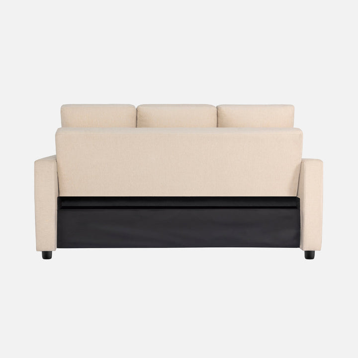 Yeremey Iconic Beige Fabric Sofa cum Bed