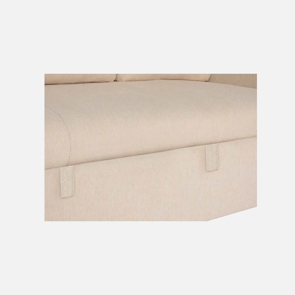 Yeremey Iconic Beige Fabric Sofa cum Bed