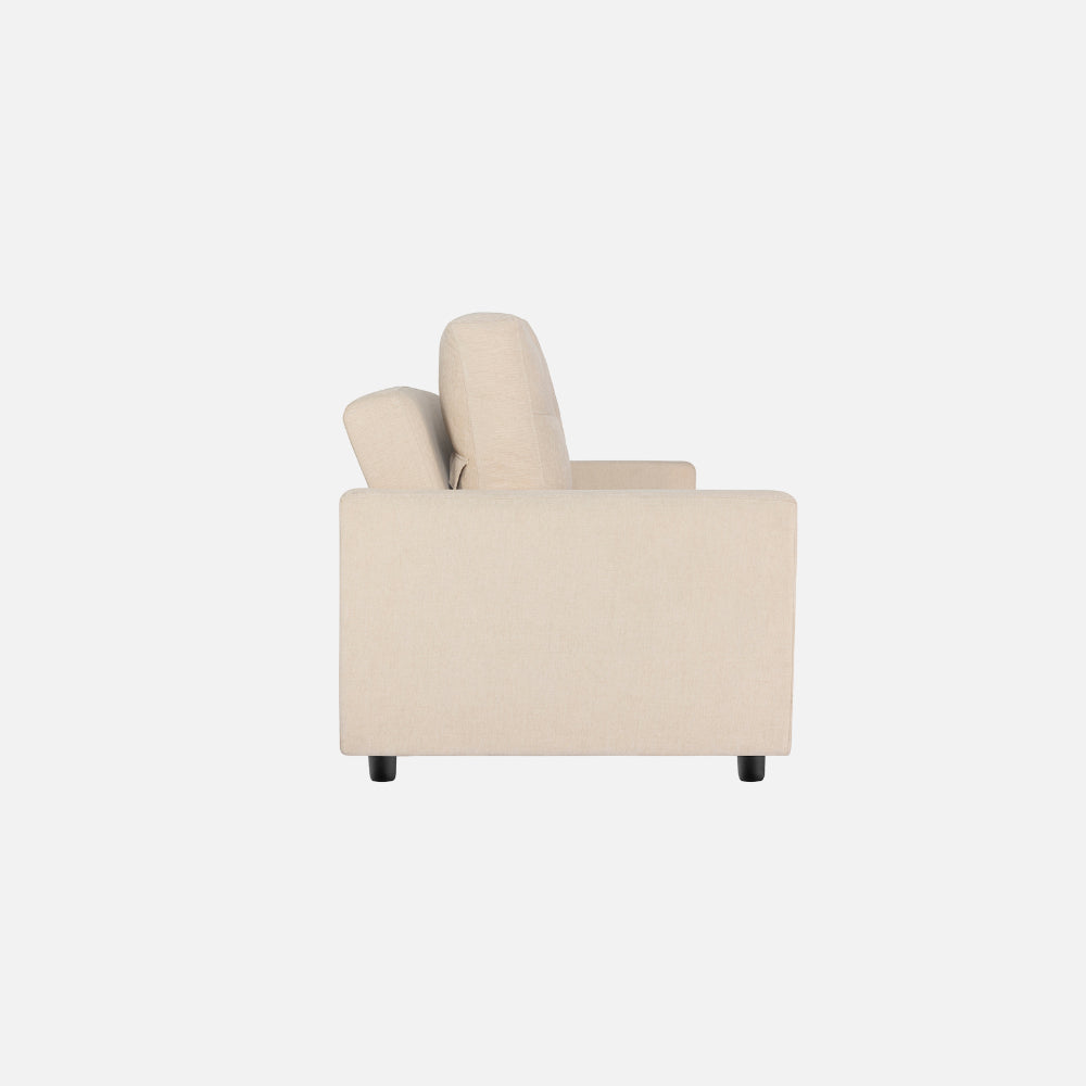 Yeremey Iconic Beige Fabric Sofa cum Bed