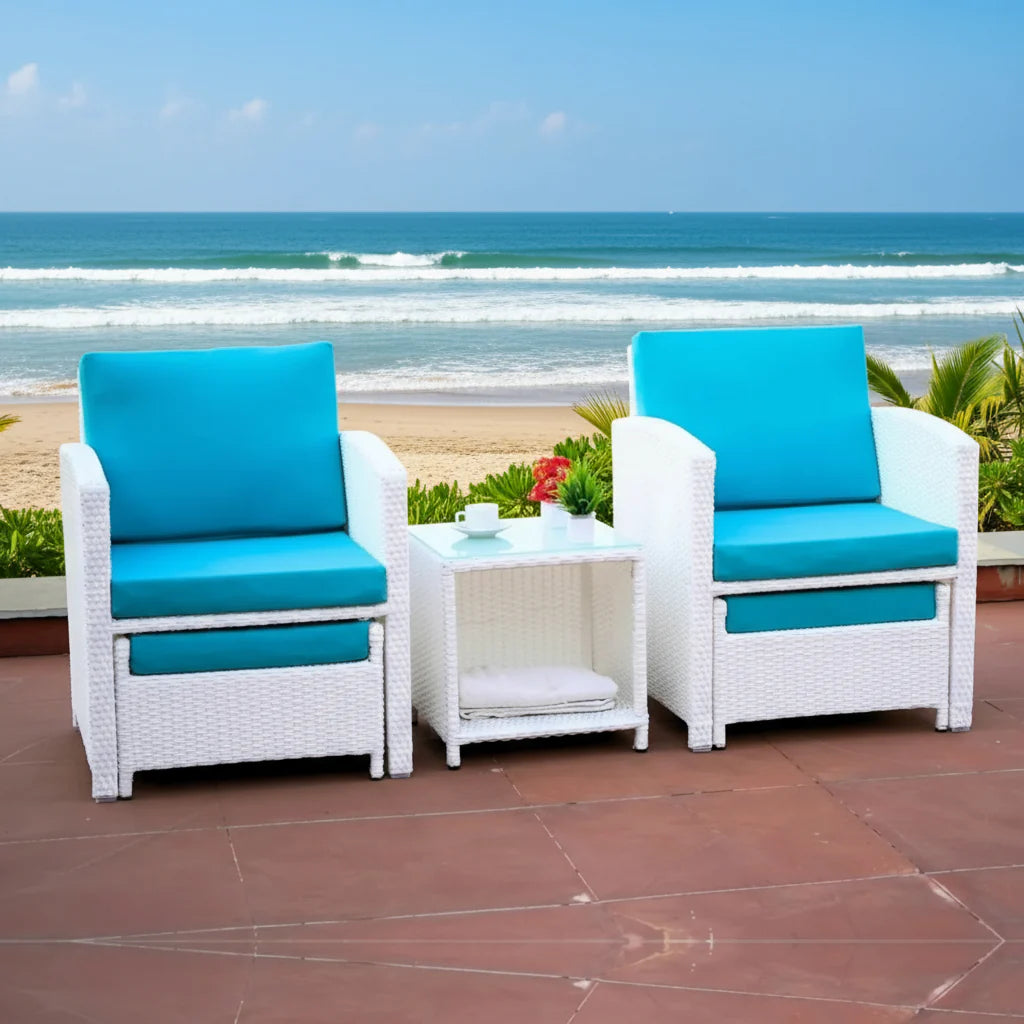 Bhoomika Outdoor 5 Piece Patio Wicker All Weather Sectional Furniture Set