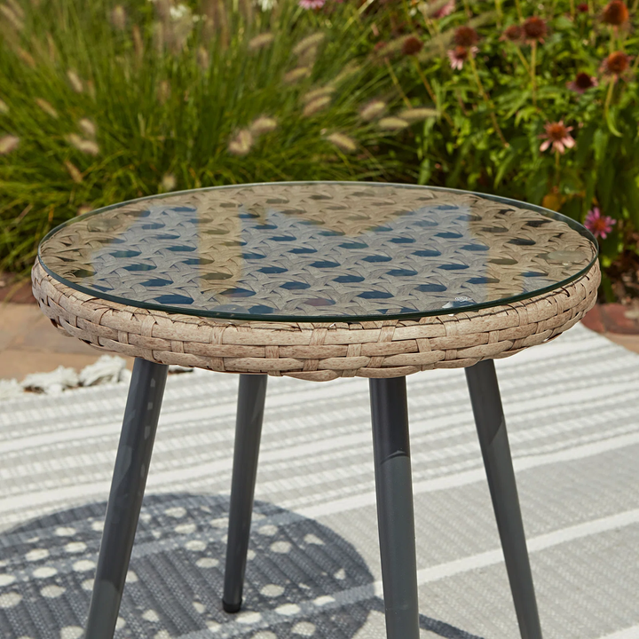 Yuri Outdoor Patio Seating Set 2 Chairs and 1 Table Set (Honey)