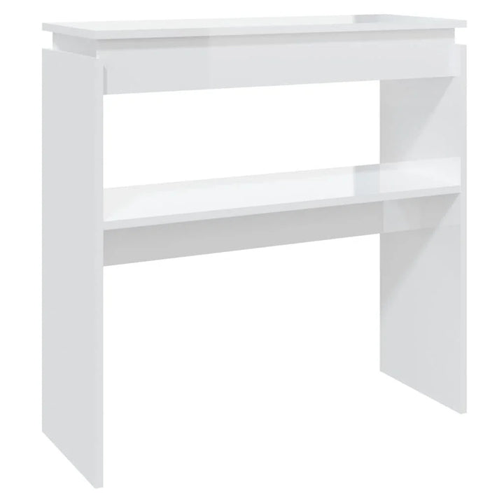 OmkarWood Bushnell Compact Engineered Wood Study Console Table – White Finish