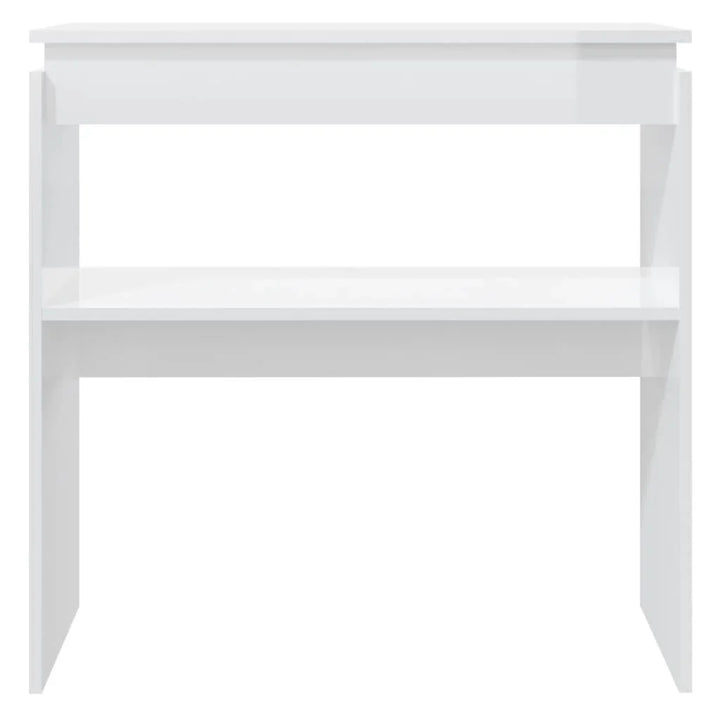 OmkarWood Bushnell Compact Engineered Wood Study Console Table – White Finish