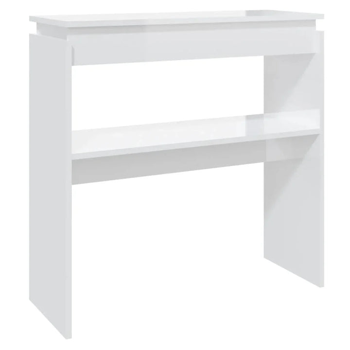 OmkarWood Bushnell Compact Engineered Wood Study Console Table – White Finish