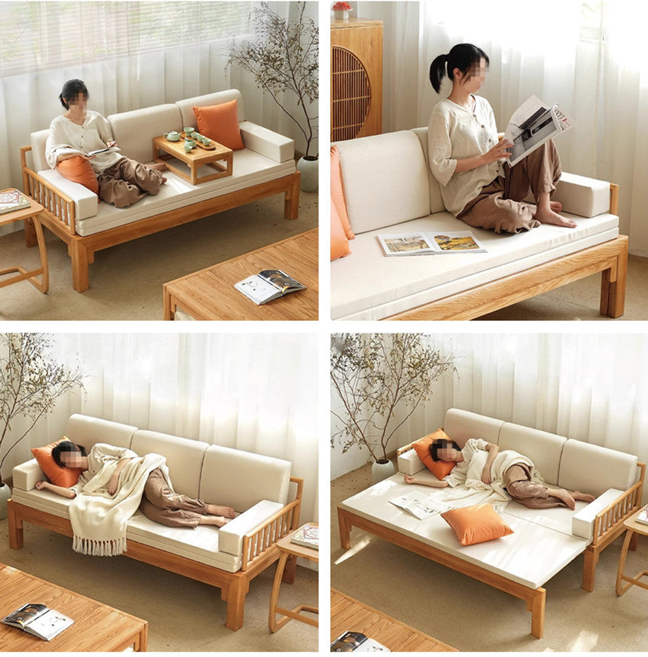 Multifunction Solid Wood Arhat Sofa Bed FURNITURE