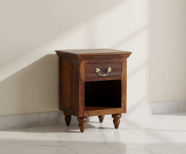 Calgary Solid Wood One Drawer Bedside Table