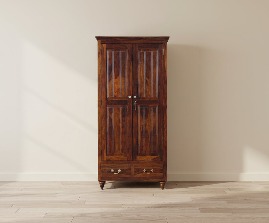 Calgary Solid Wood Two Doors Wardrobe