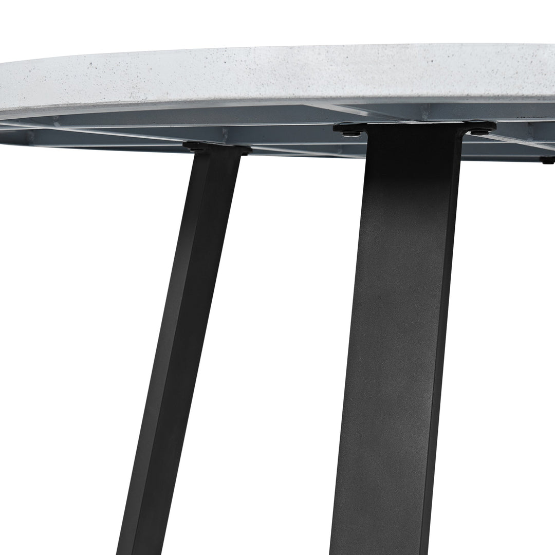 Muno Outdoor Patio Seating Set 4 Chairs and 1 Table Set (Black) Braided & Rope