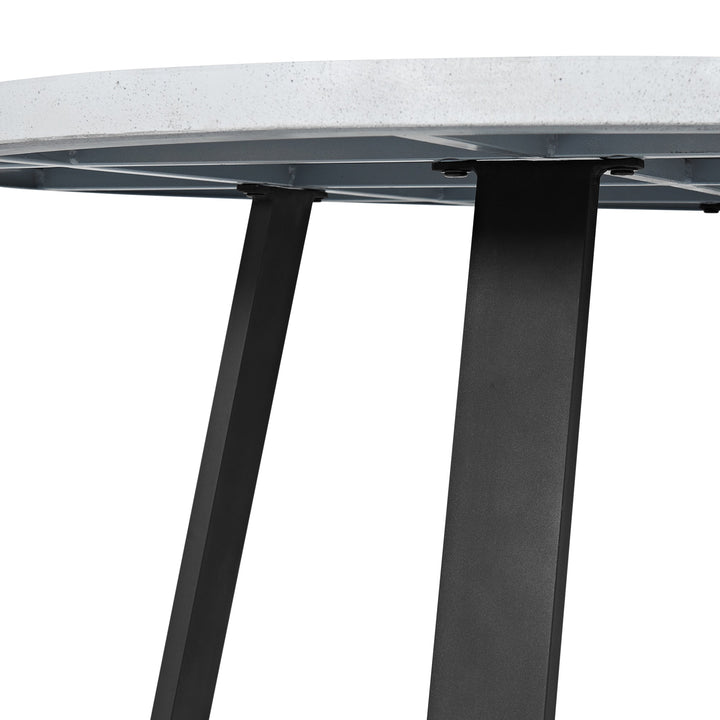 Muno Outdoor Patio Seating Set 4 Chairs and 1 Table Set (Black) Braided & Rope