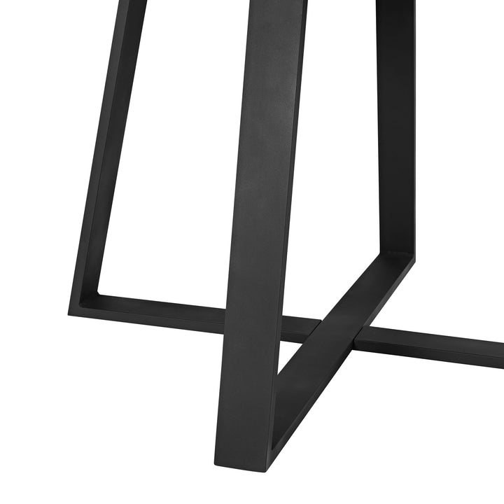 Muno Outdoor Patio Seating Set 4 Chairs and 1 Table Set (Black) Braided & Rope