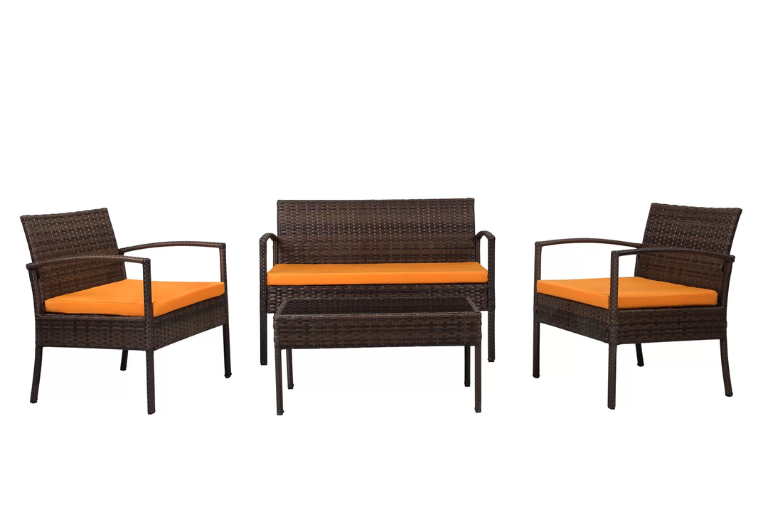 Clone Outdoor Sofa Set 2 Seater , 2 Single seater and 1 Center Table Set (Brown)