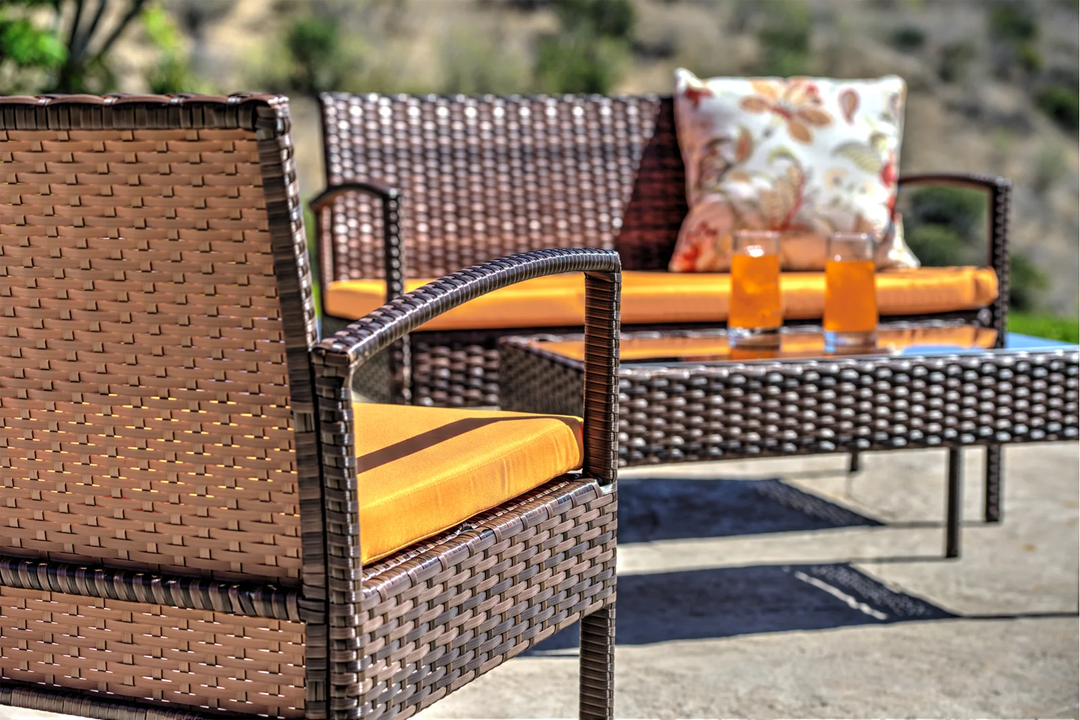 Clone Outdoor Sofa Set 2 Seater , 2 Single seater and 1 Center Table Set (Brown)