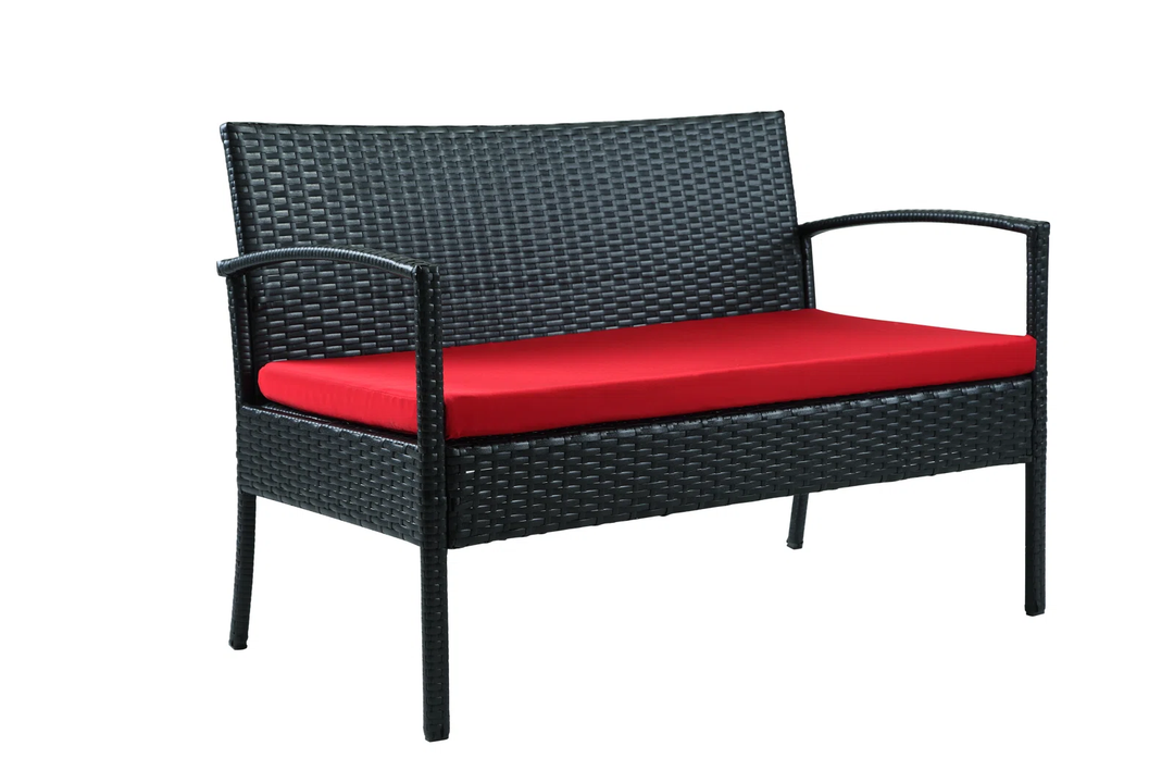 Aver Outdoor Sofa Set 2 Seater , 2 Single seater and 1 Center Table Set (Black)