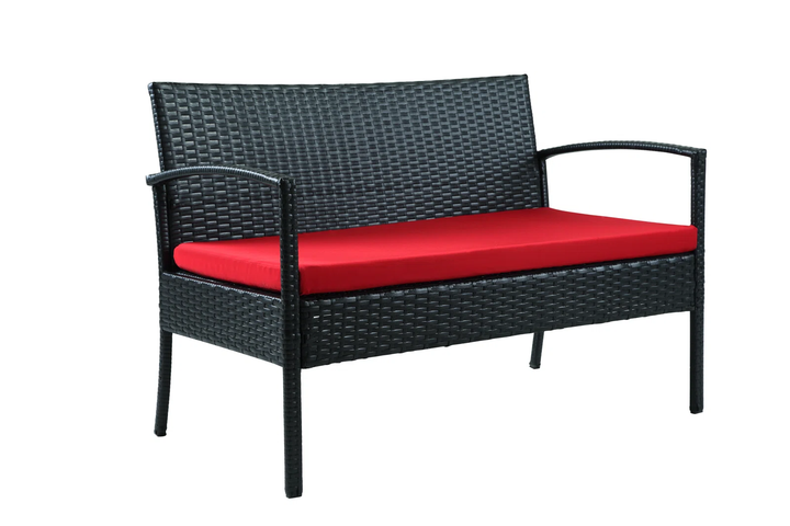 Aver Outdoor Sofa Set 2 Seater , 2 Single seater and 1 Center Table Set (Black)