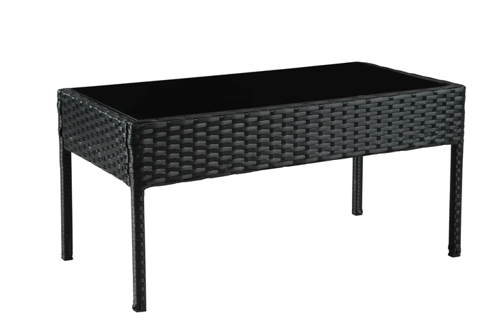 Aver Outdoor Sofa Set 2 Seater , 2 Single seater and 1 Center Table Set (Black)