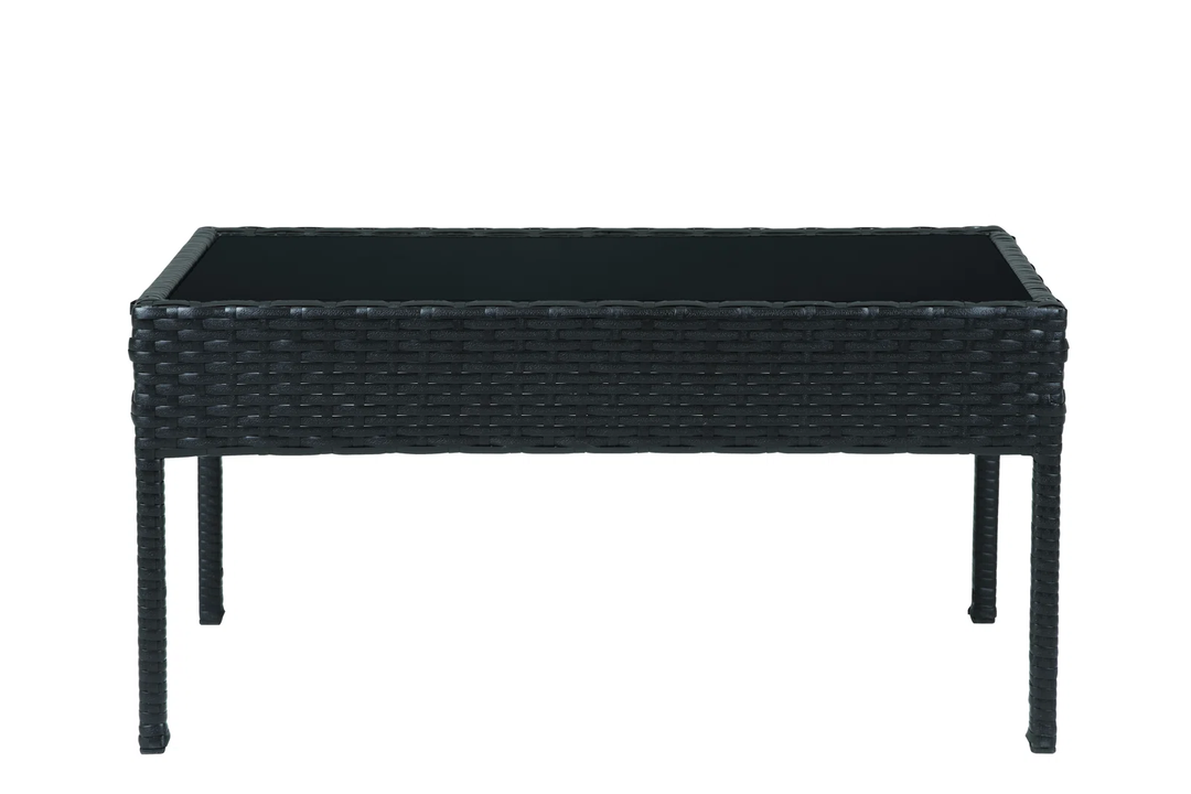 Aver Outdoor Sofa Set 2 Seater , 2 Single seater and 1 Center Table Set (Black)