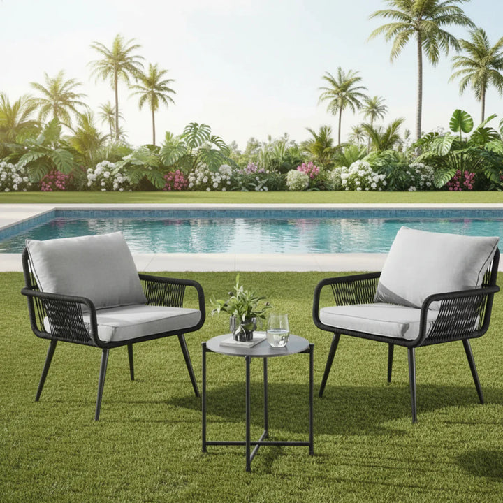 Catalina 3-Piece Rope Patio Set - Perfect for Outdoor Entertaining